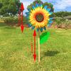 Colorful Sunflower Windmill Wind Turbine Garden Yard Decor For Lawn Garden Party Decoration Outdoor Camping Picnic