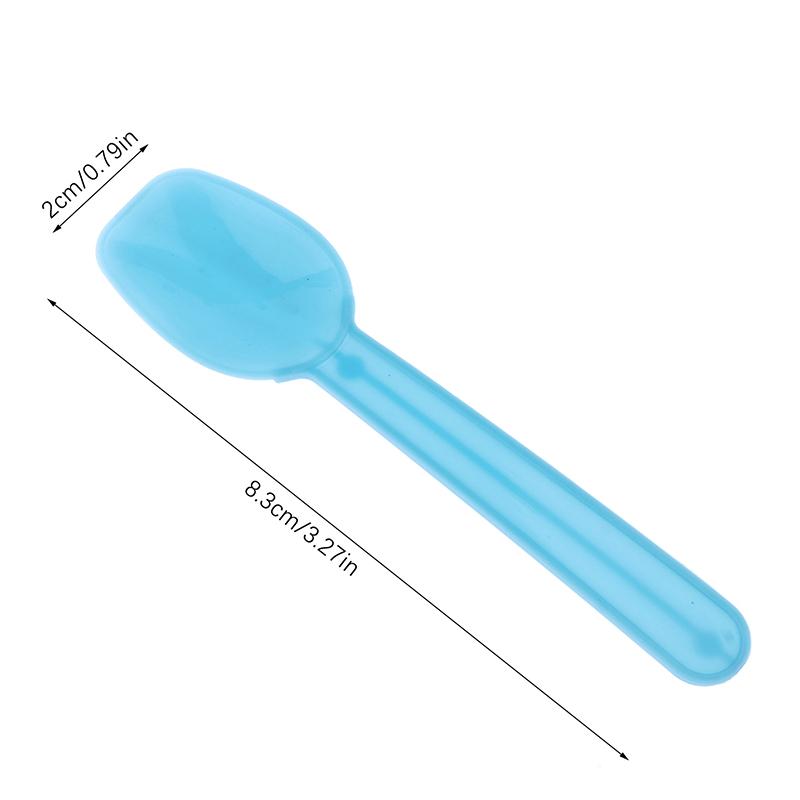 50 pezzi di cucchiai da dessert, cucchiai da gelato in plastica, cucchiai per la famiglia, cucchiai da zuppa in plastica, carinissimi cucchiai da degustazione, ottimi per le posate da festa
