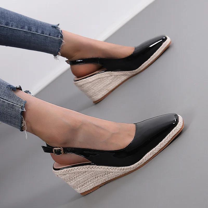 Fashion Ladies High Heels Women Wedges Shoes Brand Woman Party Shoes Elegant Women Pumps Big Size 42 Wedge Heel 10cm