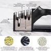 Multifunctional Kitchen Knife Sharpener 4 Segments Portable with Non-slip Base Household Essential Gadgets for Sharpening Knives