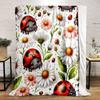 Cute Ladybugs and Daisies Pattern Print Blanket Soft and Cozy Perfect for the Living Room Bed Sofa or a Nap,gift