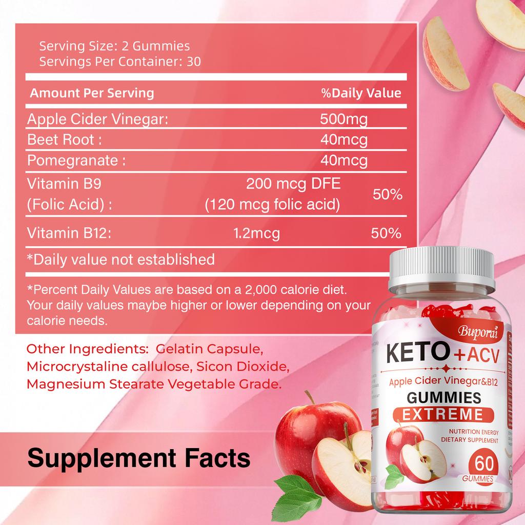 Apfelessig-Kapseln enthalten Granatapfelextrakt, unterstützen das Gewichtsmanagement, sind GVO-frei, vegan und liefern Energie.