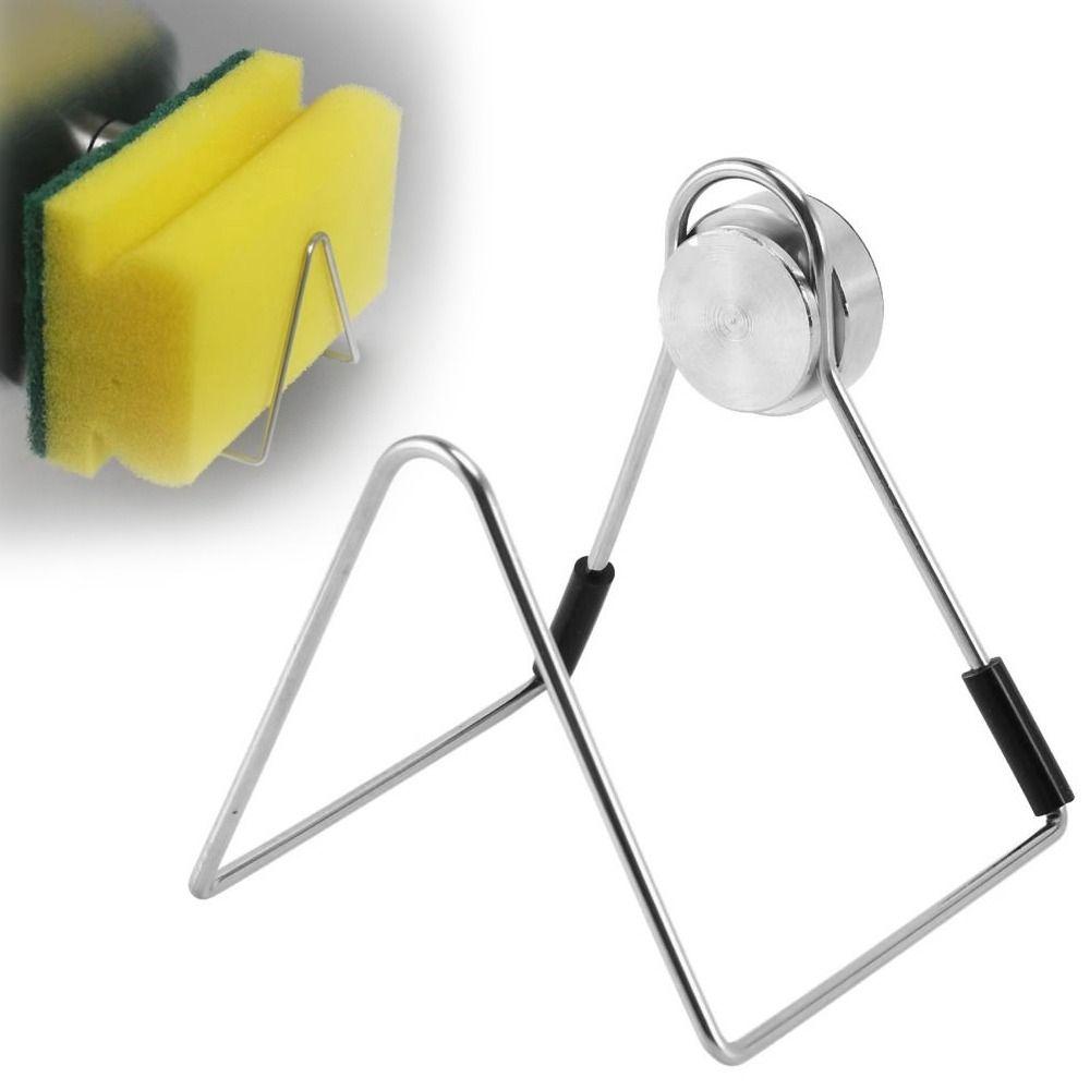 Waterproof Magnetic Sponge Holder Stainless Steel Sponge Hanging Bracket Kitchen Accessories