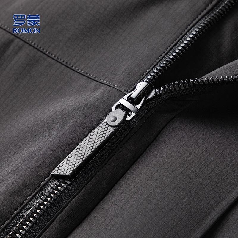 Romon Men's Detachable Hooded Fleece-lined Jacket