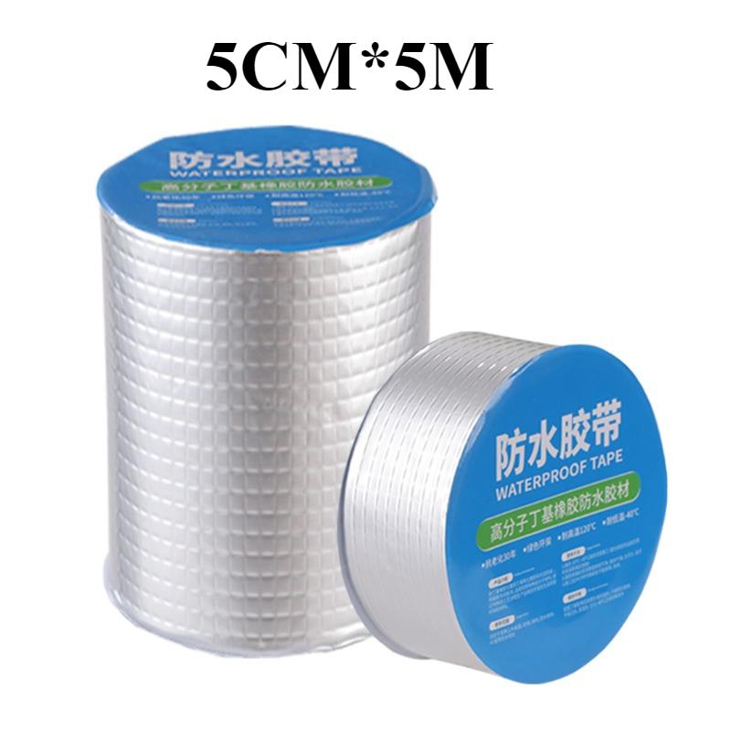 Sticky Aluminum Foil Butyl Tape Waterproof Sealant Tape High Temperature Resistant Self Adhesive Tape for Boat and Pipe Sealing