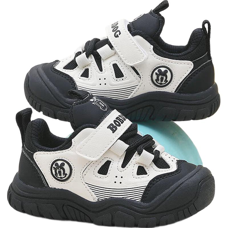 Bobdog Kids  Spring Breathable Hook-and-Loop Walker Shoes 28