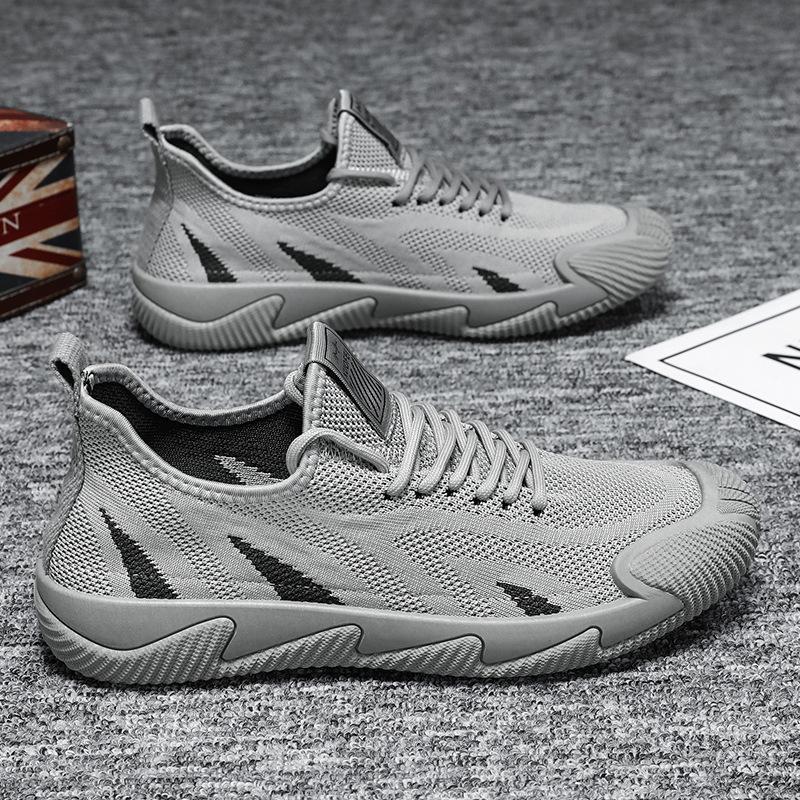 Men's Shoes 2025 New Summer Breathable Casual Sports Mesh Shoes Versatile Running Soft Sole Fly-woven Mesh Men's Trendy Shoes
