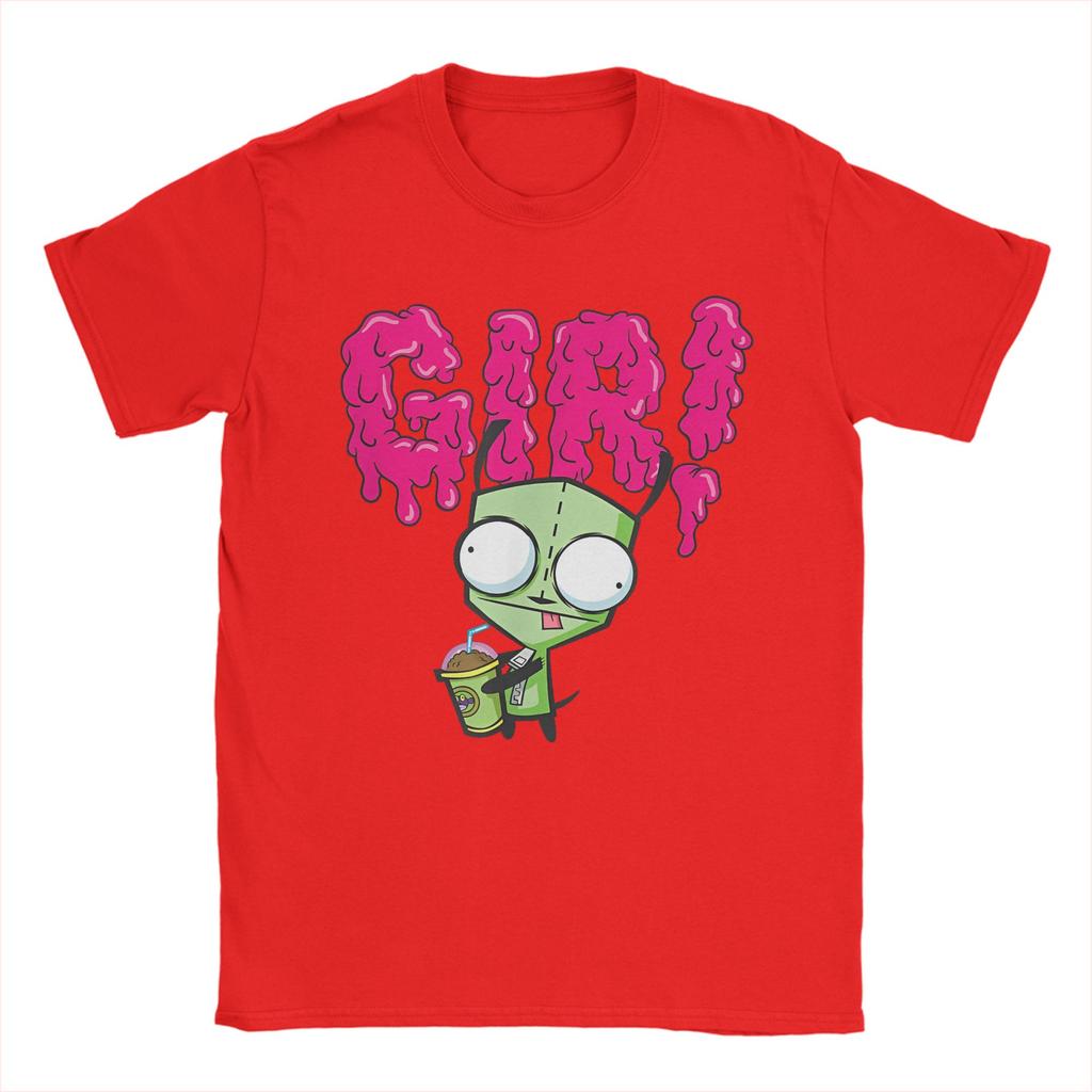 Invader Zim Gir Slime Slush Mens T Shirts Novelty Tee Shirt Short Sleeve Crew Neck TShirts Pure Cotton Summer Tops