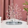 Multi Level Jewelry Tree Organizers Plastic Display Holder For Home Store Decoration Compact Design Easy Assembly Space Saving