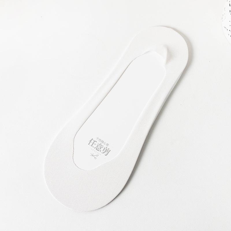 Women's Ice Silk Low Cut No-Show Striped Mesh Lace Boat Socks - Super Thin & Non-Slip