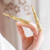 Peacock Belly Dance Prop False Nails 5Pcs Shiny Indian Thai Dance Finger Jewelry for Stage Performance