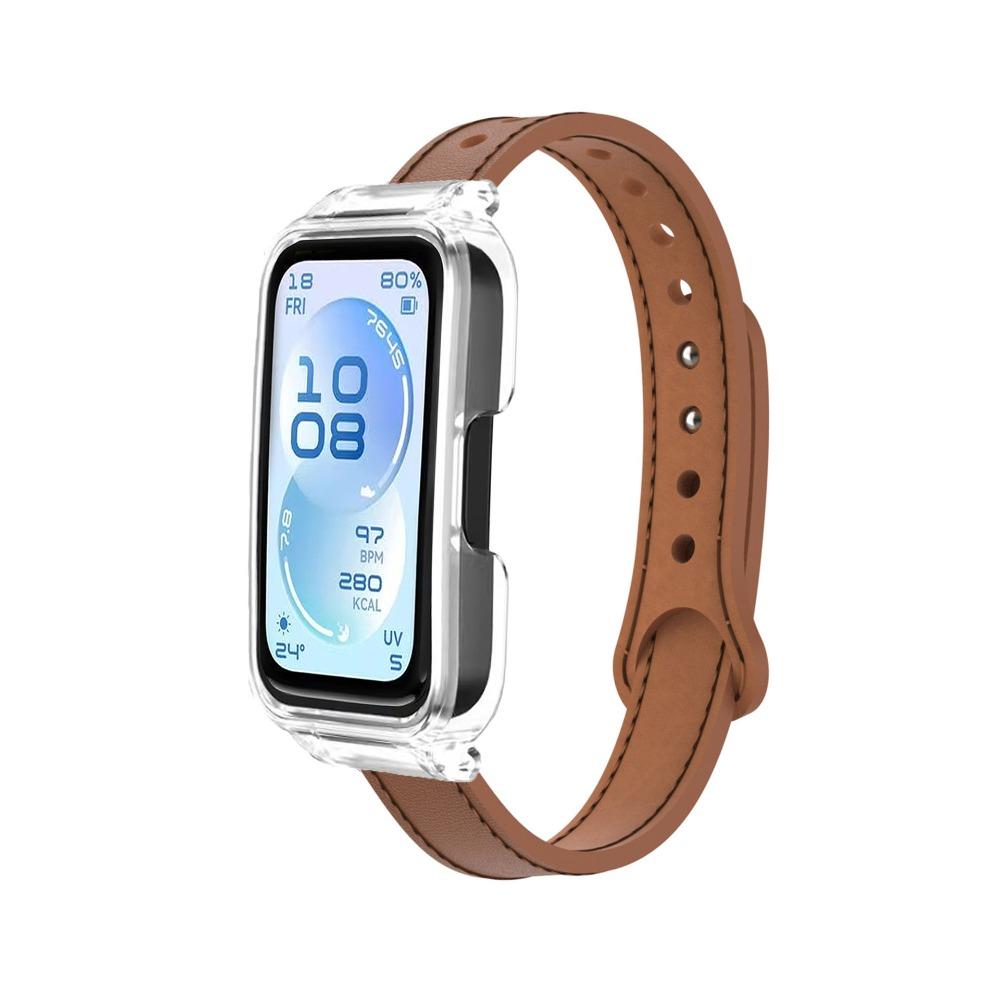 

Leather Strap+Case for Huawei Band 11Pro Soft Sport Replacement Breathable Huawei Band 11 Bracelet Wristband Accessories huawei band 11 коричневый