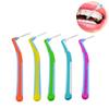 Lot de 5 brosses interdentaires en silicone en forme de L pour retirer les cure-dents, outils de nettoyage buccal multicolores, fournitures de matériel dentaire