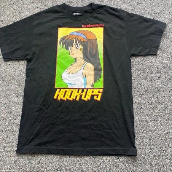 The Hundreds x Hook Ups Dream Girl Streetwear Tshirt Black reprint PA8455 Unisex T-Shirt M