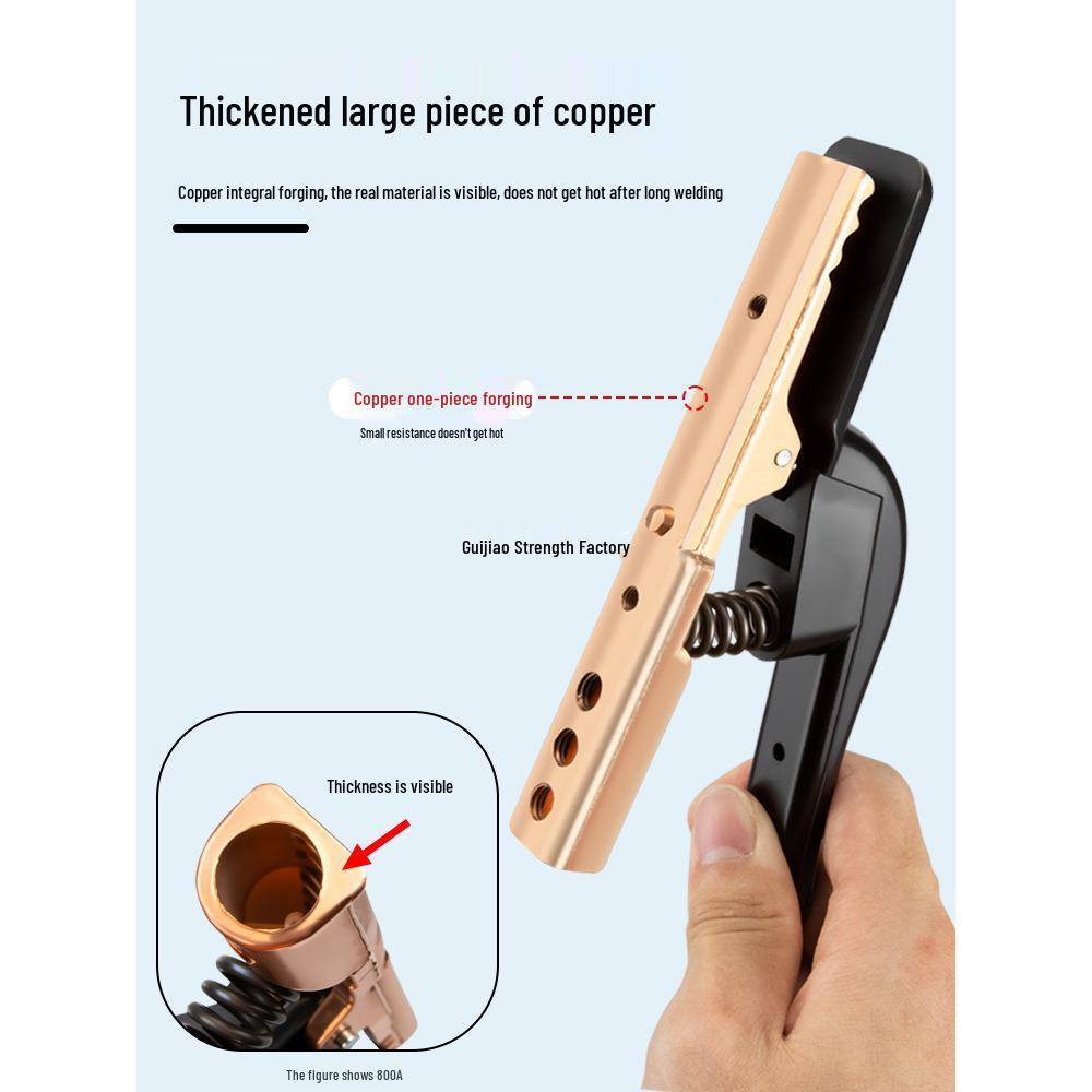 Durable 800A Copper Welding Pliers & Non-Scalding 500A Industrial Welding Holder - European Style