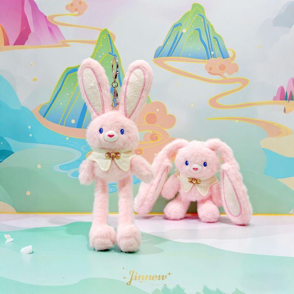 Creative Design Plush Rabbit Pendant Soft Stuffed Schoolbag Pendant  Children's Birthday