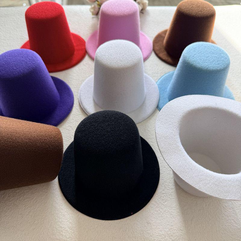 14cm High 8cm High Top Handmade DIY Lolita Velvet Hat Blank