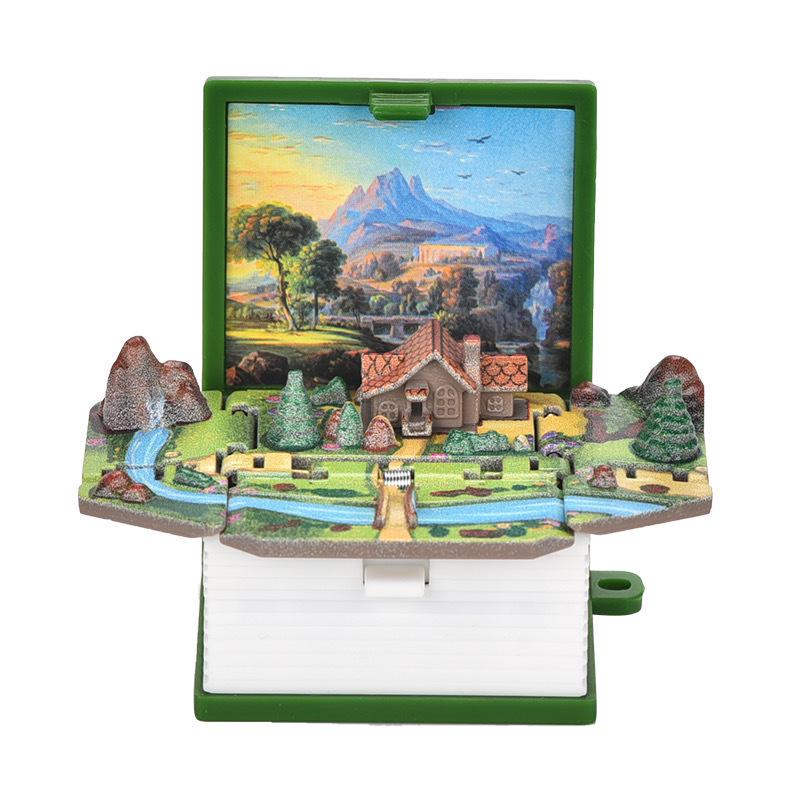 3D Dinosaurier Explodierendes Buch und Astronaut Schlüsselanhänger Schloss - Pädagogisches, Kreatives Dekorationsobjekt zur Entspannung