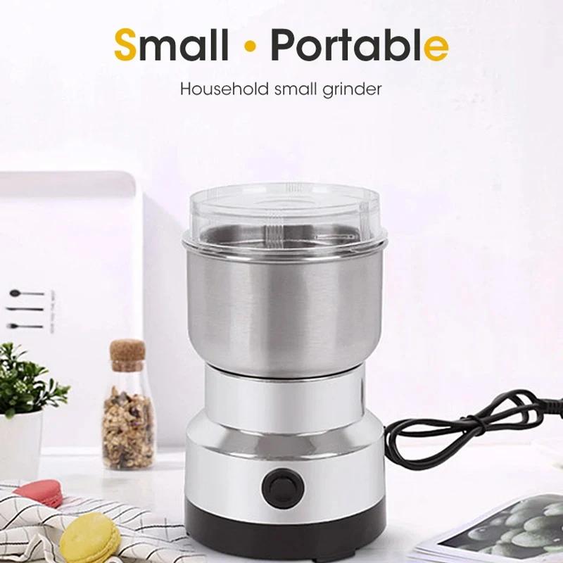 

Mini Electric Household 300ml Ultrafine Baby Food Pulverizer Coffee Spice Pepper Grinder Grain Mill 2/4 Blades амарант розовый