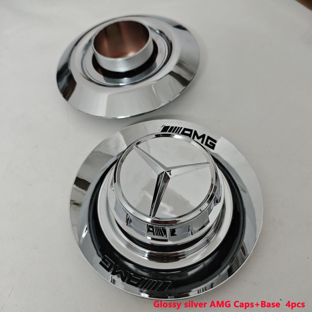 4PCS Aluminum Car Wheel Center Hub Caps for Mercedes-Benz A45S C63S E63S AMG GT GTS C190 Auto Styling Accessories