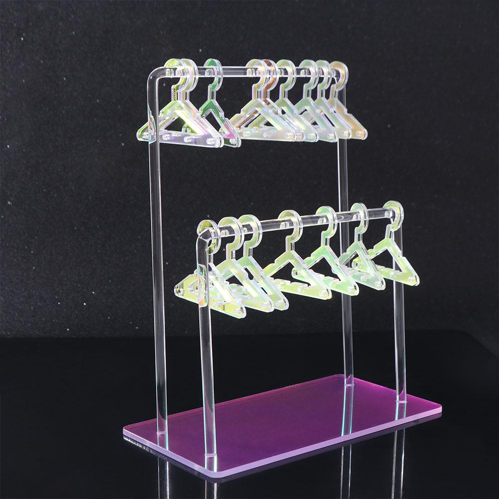 Jewelry Organizer 16pcs Hangers Shaped Jewelry Holder Clothes Hanger Ear Studs Stand Women Girls