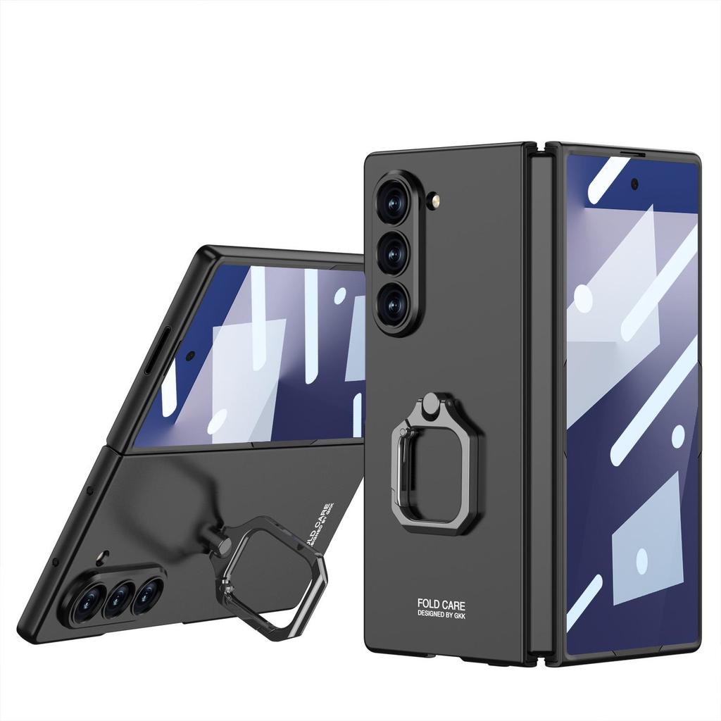 Samsung Z Fold7 Case: Square Ring Stand, Integrated Shell, Personalized Film, Anti-Drop Protective Cover for Men & Women