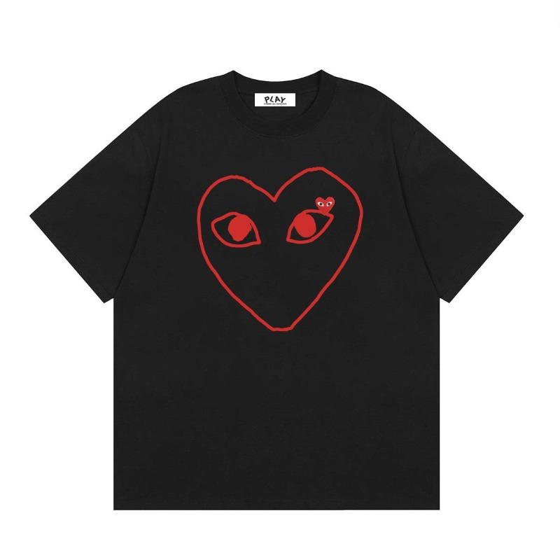 VibeStreet NUOVA T-shirt 100% Cotone T-shirt da Uomo a Forma di Cuore Donna Nuova Marca Originale T-shirt Top da Uomo Estate Manica Corta Moda Ami Amoring