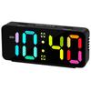 Simple Digital Bedside Alarm Clock With Dynamic Color And Double Alarms For Heavy Sleepers Kids Girls Desk Display