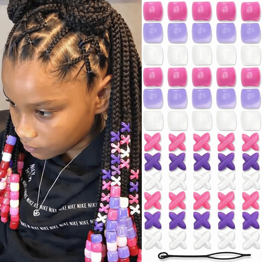 Multi-Color Colorful Hair Beads Kits DIY Painless Braiding Beads New Dreadlock Braids Decor  Girls