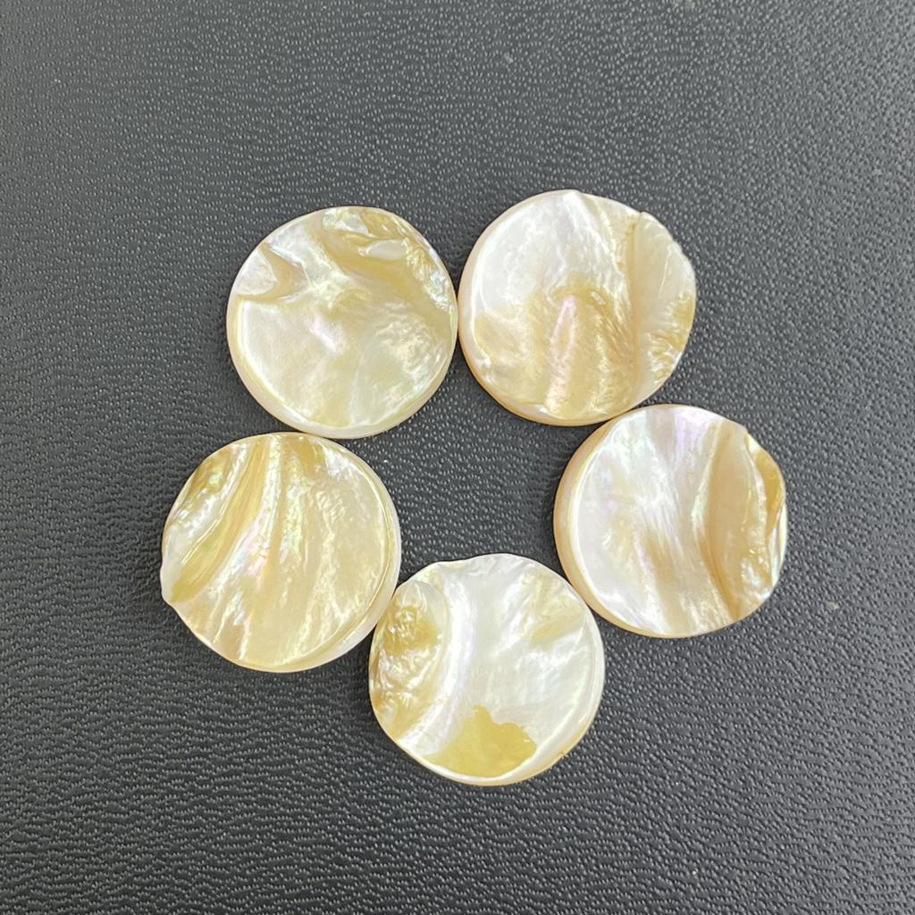 20Pcs/Pack, Irregular Round Shell Beads, Natural Shell Loose Beads, 20mm, for Jewelry Making DIY Supplies, Unisex Crafts