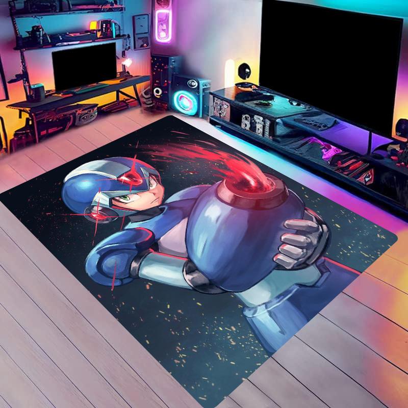 Robot Game Carpet M-Megaman European and American Series Living Room Square Rugs Tent Mats Carpets for Living Room