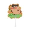 10Pcs Random Cute Cartoon Capybara Bear Dog Plastic Handheld Fan Portable Summer Cooling Fans for Girl Students Festival Gifts