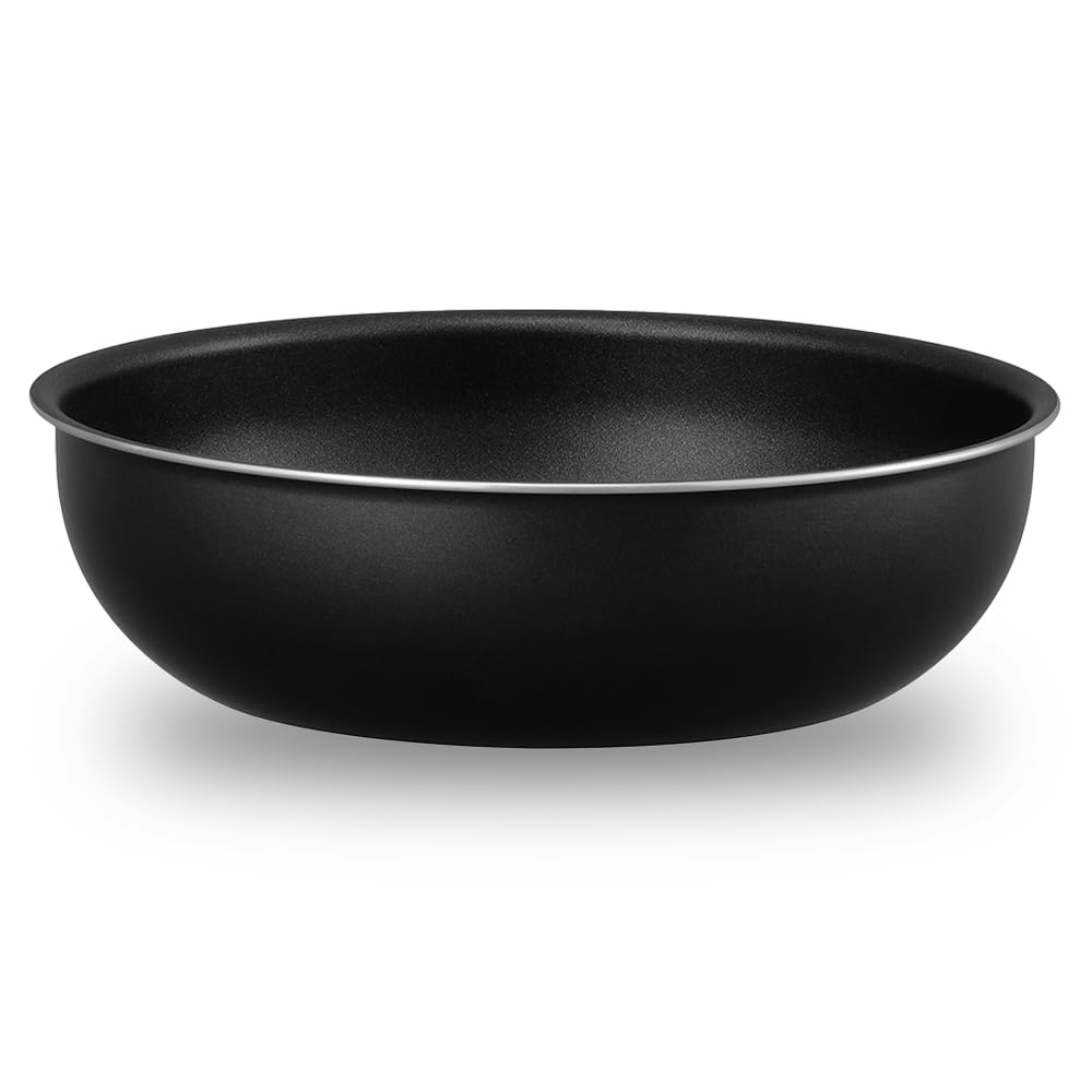 

Iris Ohyama Black Metallic Frying with Detachable Compatible NTF-SEI26W Pan, 26cm, Handle, Diamond-Coated, Dishwasher-Safe, Oven-Safe, Induction/Gas