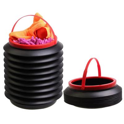 Lixeira Dobrável Balde de Água Dobrável 4L Lixeira para Carro Recipiente de Armazenamento Multifuncional Balde Expansível para Viagem Casa