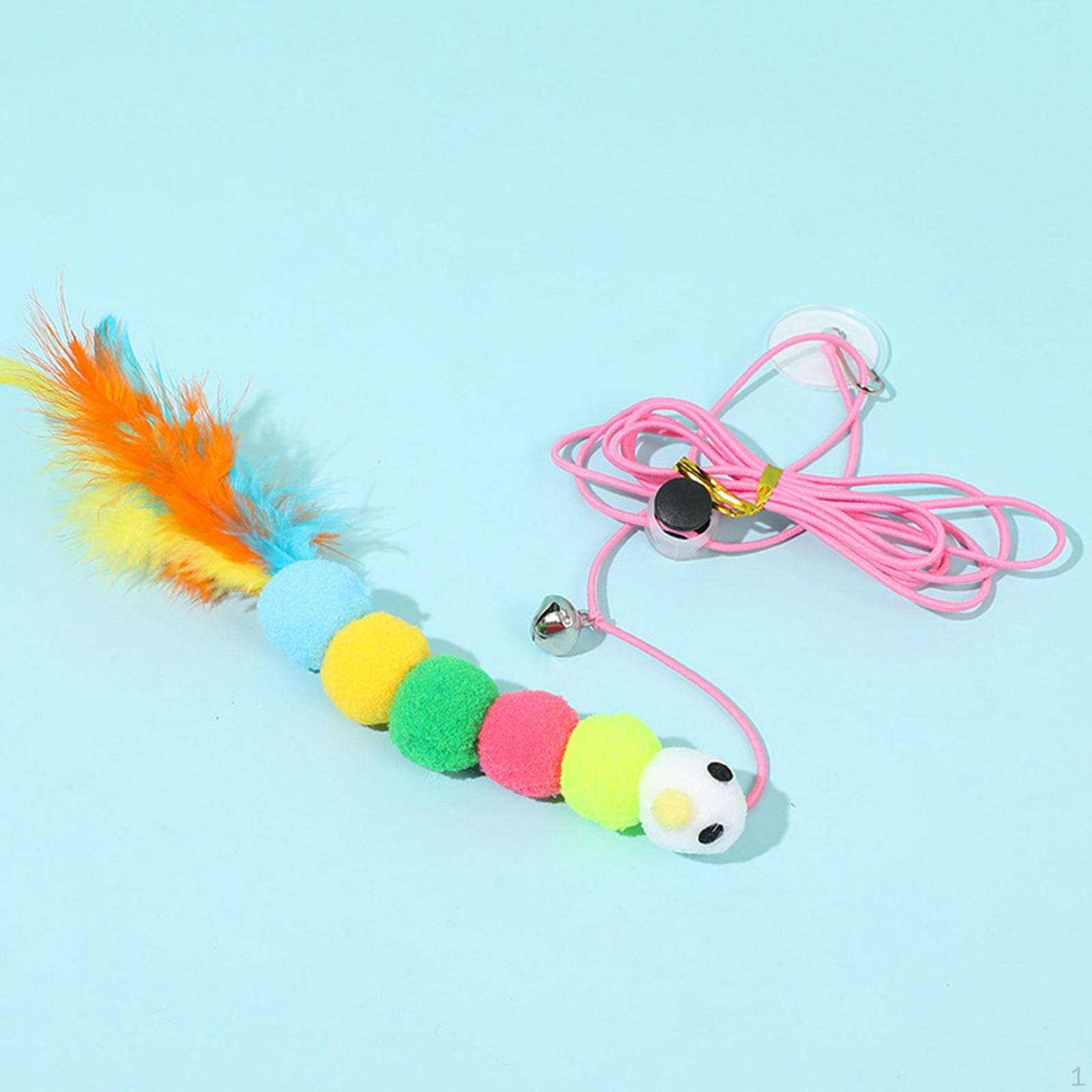

Funny Cat Teaser Toy Worm Exercise Chasing er for Indoor Cats Pet Interactive Toys