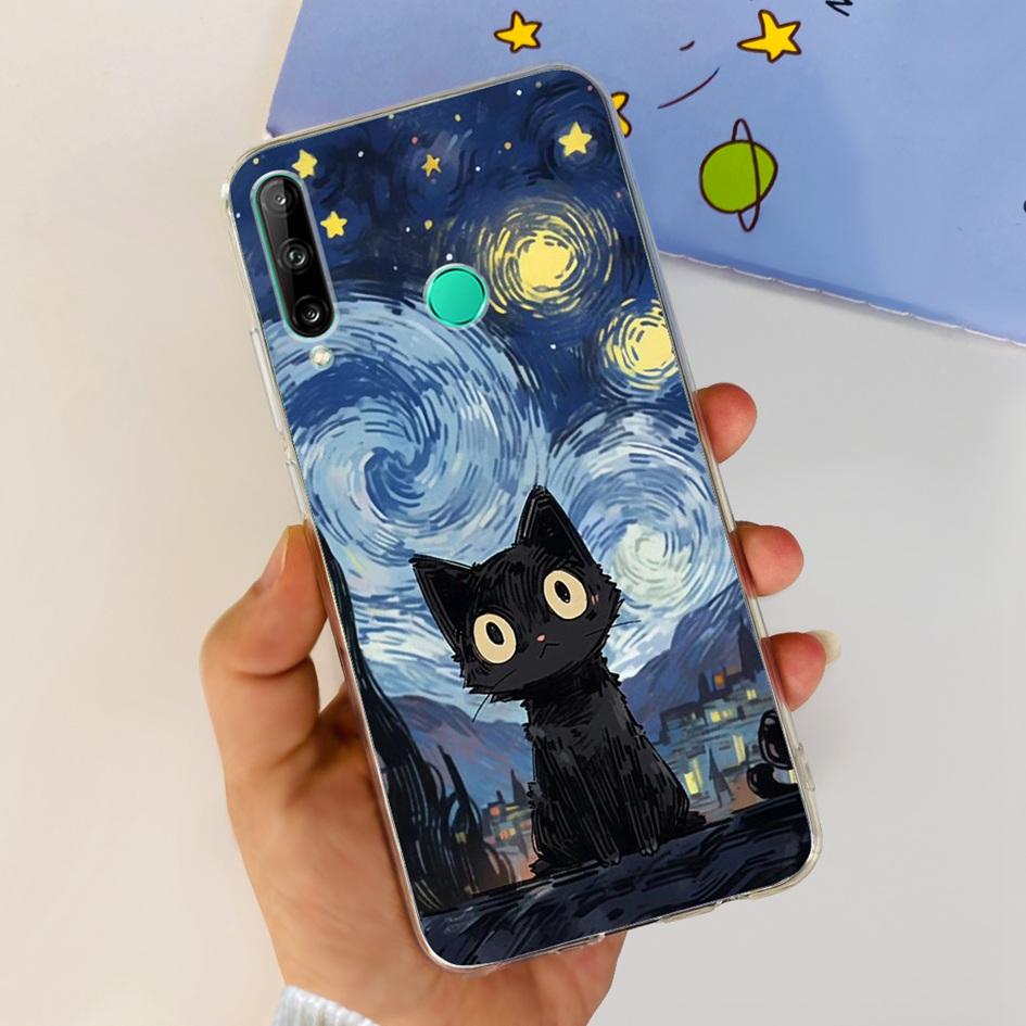 For Huawei Y7p 2020 Case Honor 9C Silicone Cover Fashion Butterfly Clear TPU Fundas For Huawei P40 Lite E ART-L28 ART-L29 Bumper