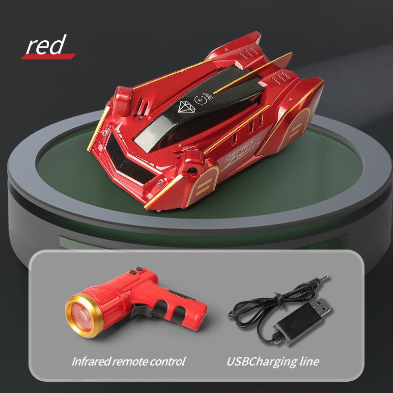 Induction Light Chasing Wall Climbing Car Flip Electric Wall Suction Stunt Car Children Remote Control Car Toy Boy