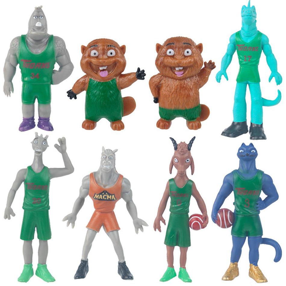 6-8Pcs Movie Goat Basketball Dream Action Figure Character Will Harris Jett Fillmore Lenny Williamson Figurine Pvc Model Toy