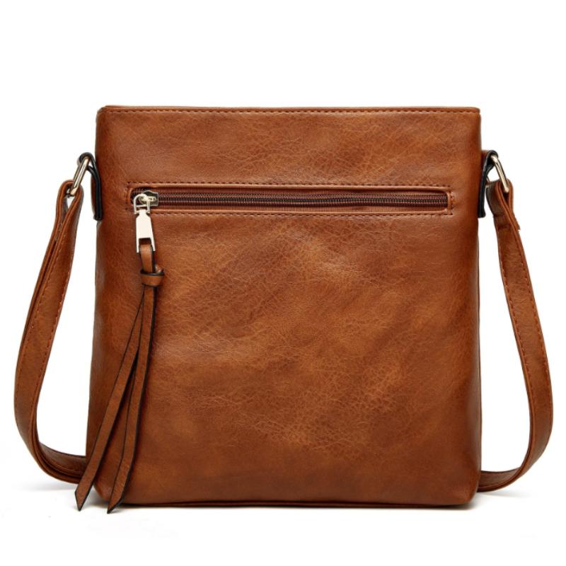 Vintage Leather Crossbody Bag Flap for Women Casual Shoulder Messenger Bag Daily Use High Quality Handbag Designer Luxur Female Bag