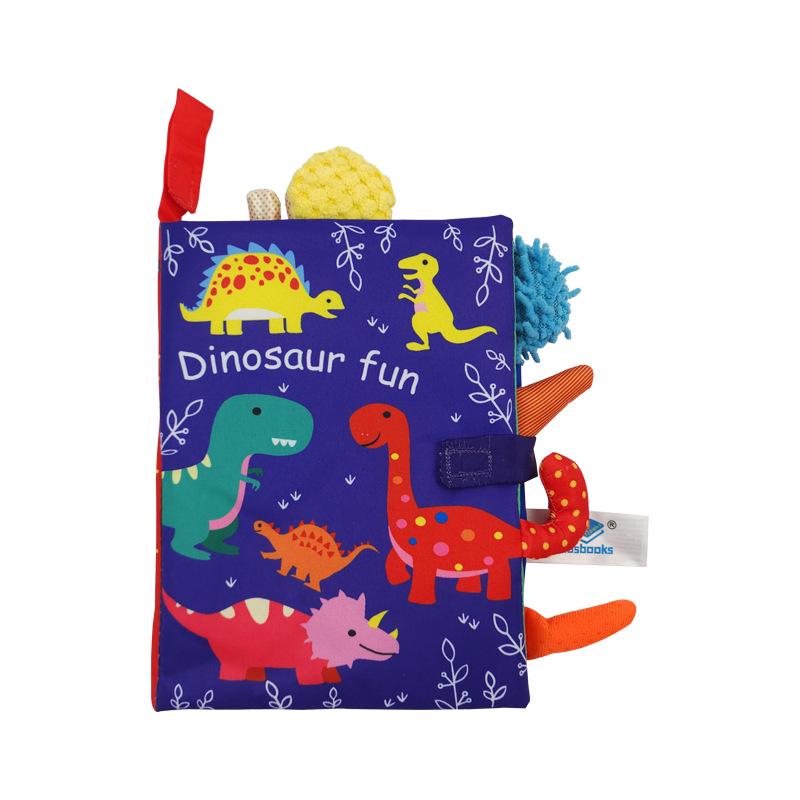 3D Tail Baby Cloth Book - Tear-Proof, Black & White/Red Crinkle Toy for Kids