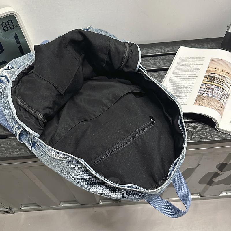 Denim Backpack Student Schoolbag Women's Travel Backpack
