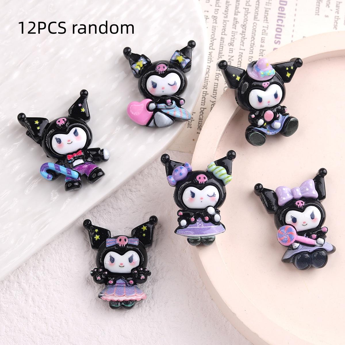 

12/60PCS Cartoon DIY resin accessories, circus cream glue handmade hair clip, phone case, shoe buckle accessories