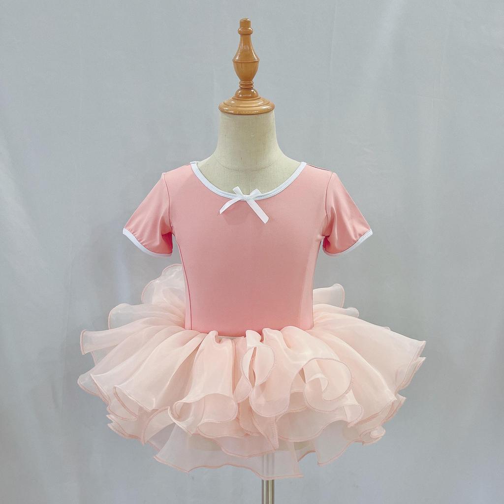 Girls' Ballet Princess Dress - Short Sleeve Bow Skirt Costume