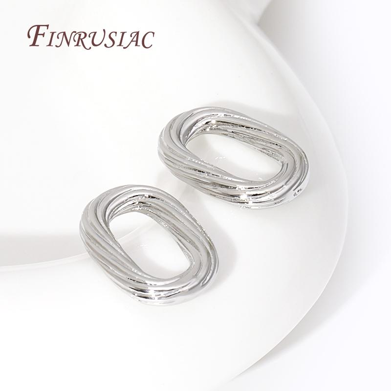 18K Gold Plated Brass Oval Twist Closed Ring Connectors High Quality DIY Jewelry Making Supplies Necklace Earrings Accessories