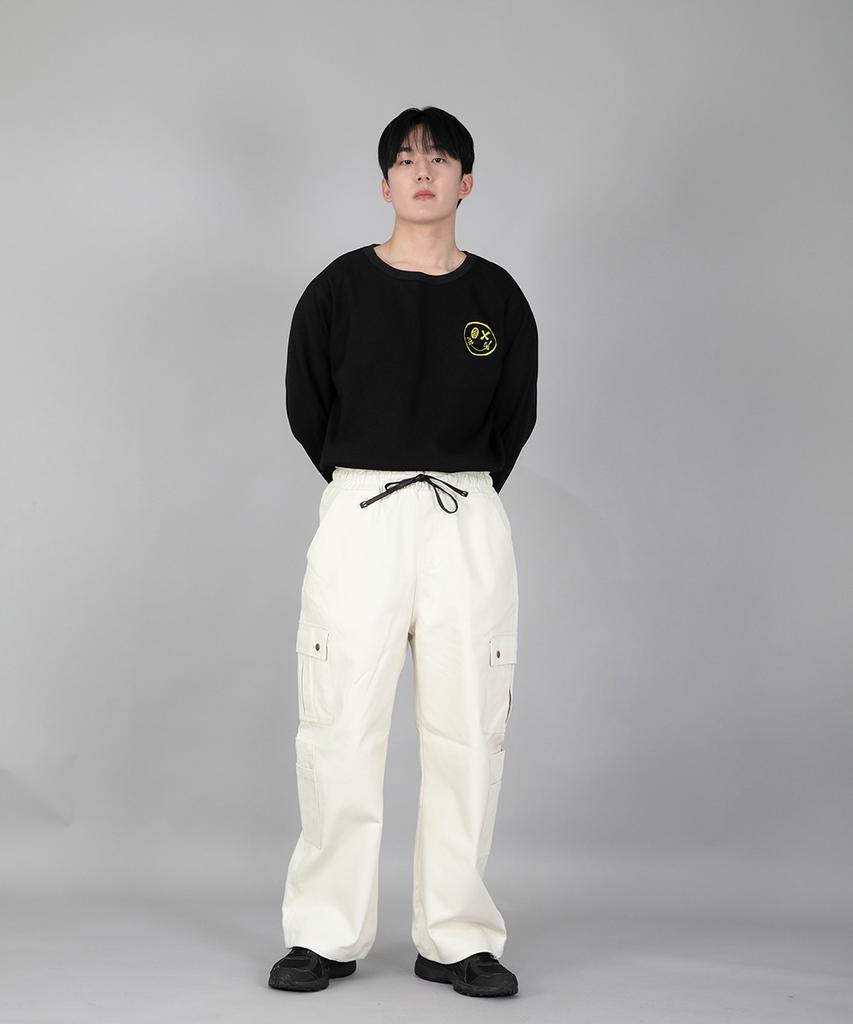 Seinteukeulu Double Cargo String Jogger Pants Dcj-338 Cream