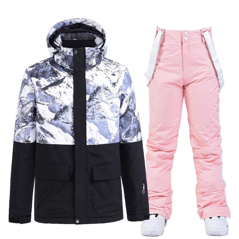 Couples' Warm Korean-Style Snowboard Suit Set