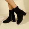 Casual Shoes for Women Chunky Lightweight Women Ankle Boots Fashion Square Toe Sock Boots Knitting Autumn Winter Platform Boot