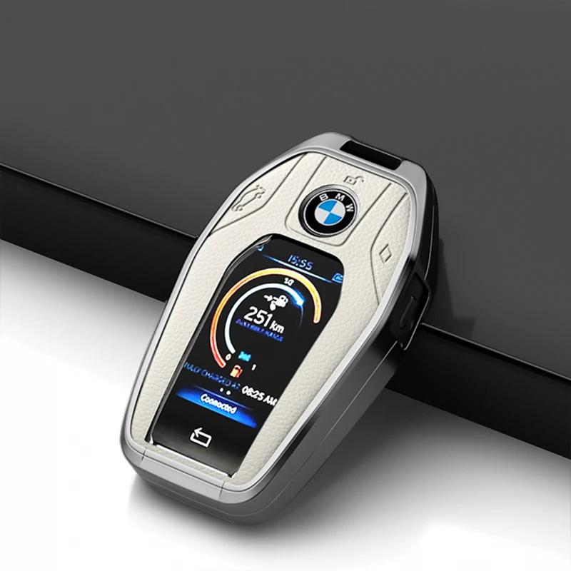 BBJH7 Car Key Case for BMW 216i F46 X1 X2 X3 X5 X6 GT 2 5 6 7 Series 3 4 Buttons Smart Keyless Remote Control Fobs Protector Cover