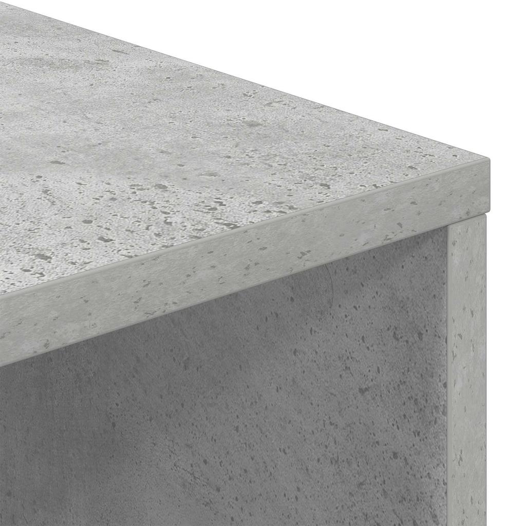Concrete Grey Sideboard with Drawers 73.5 x 24 x 69.5 cm