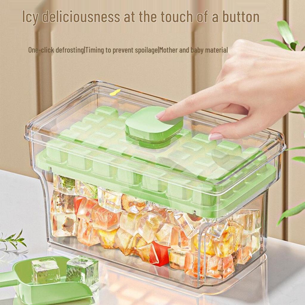 Food-Grade Ice Cube Tray with Lid for Homemade Ice